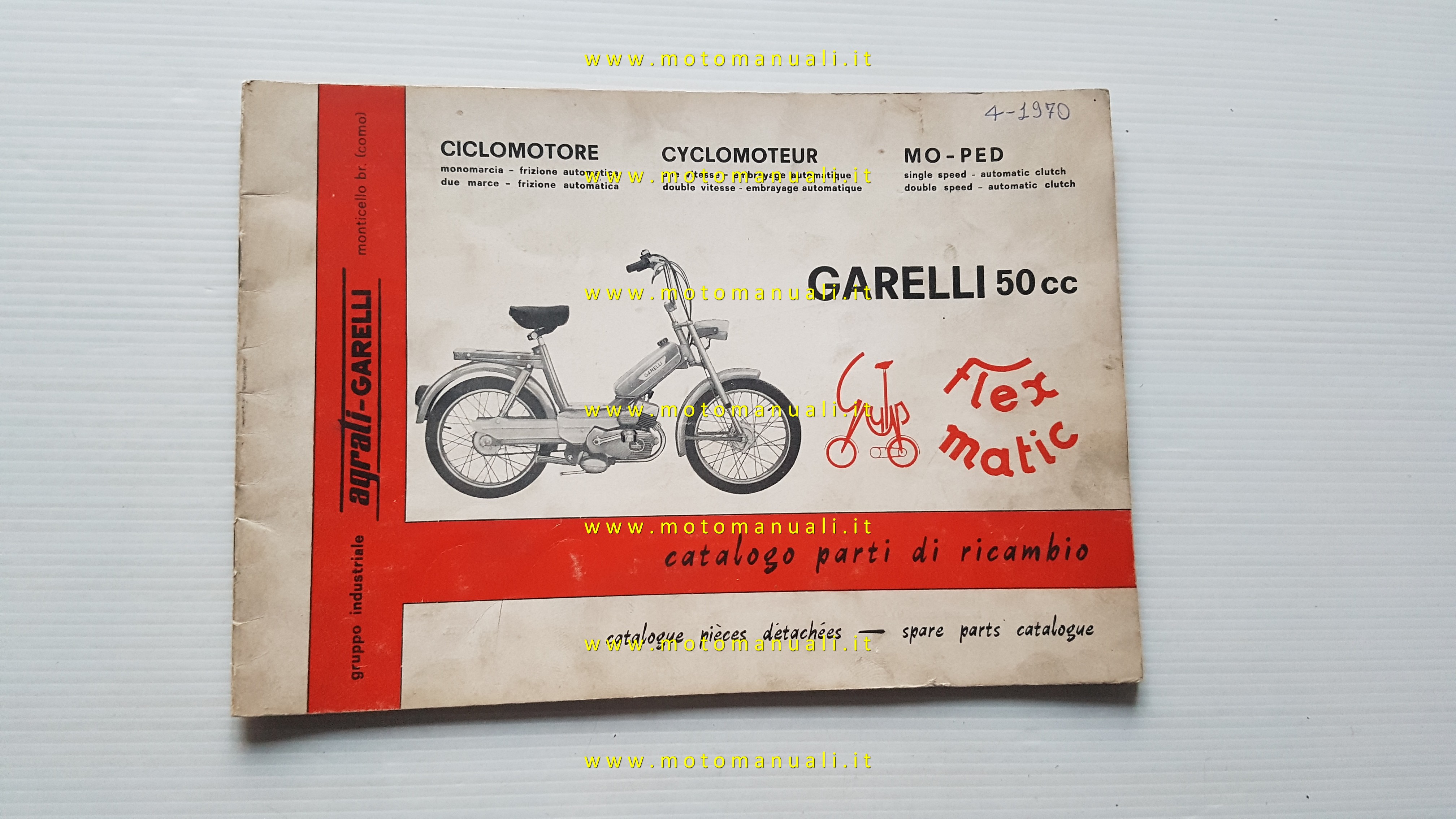 Cataloghi Ricambi GARELLI 50 GULP Flex Matic 1970 Catalogo Ricambi