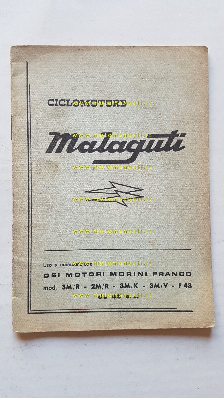 Owners Manuals Malaguti Motori Franco Morini Manuale Uso